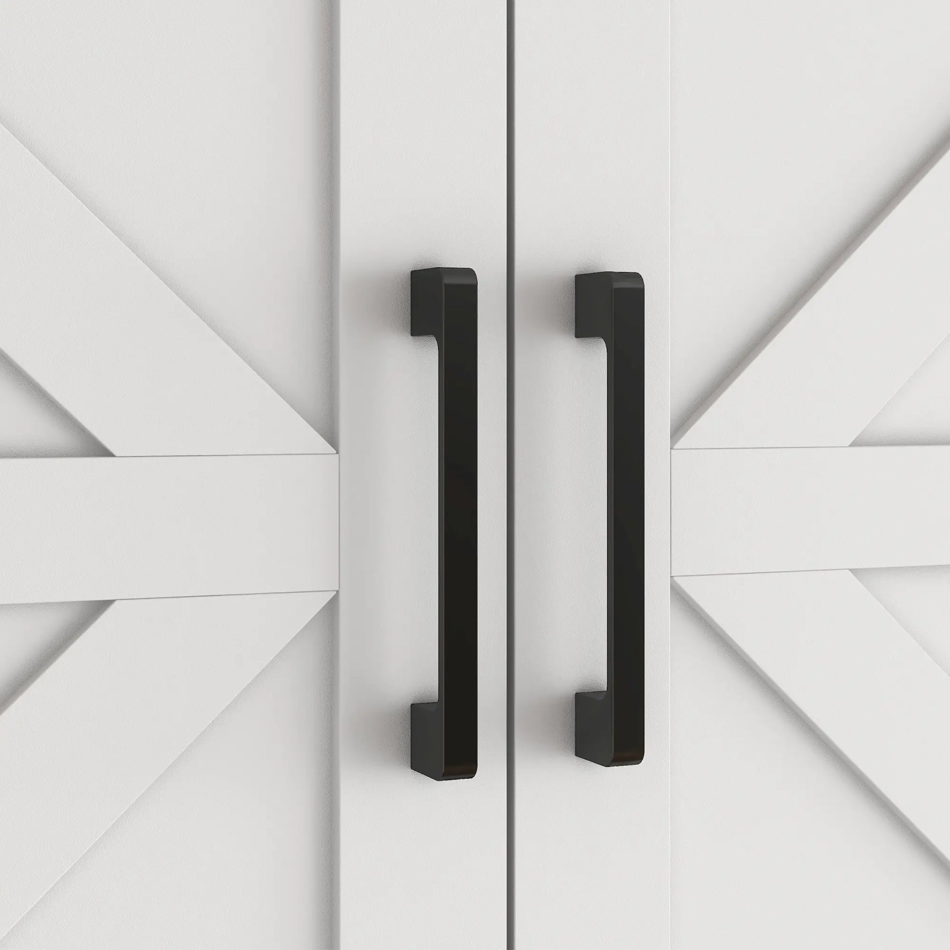 Farmhouse Kitchen Pantry, 68" Freestanding Cabinet, White Kitchen Pantry Cabinets at Gallery Canada