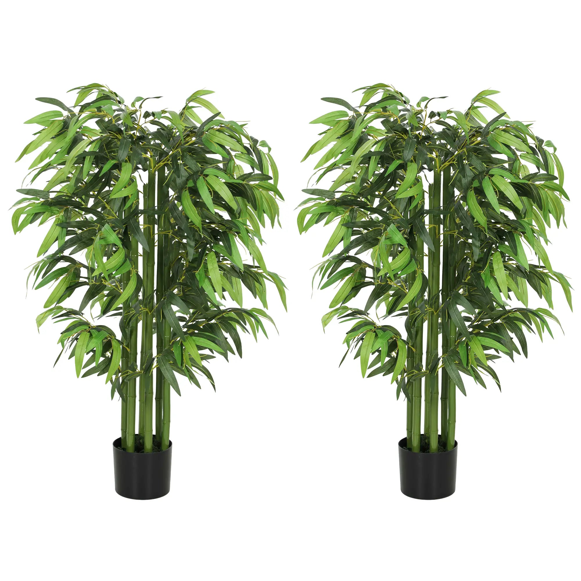 4.6FT Artificial Bamboo Tree Set, Decorative Faux Plant In Nursery Pot Artificial Trees at Gallery Canada