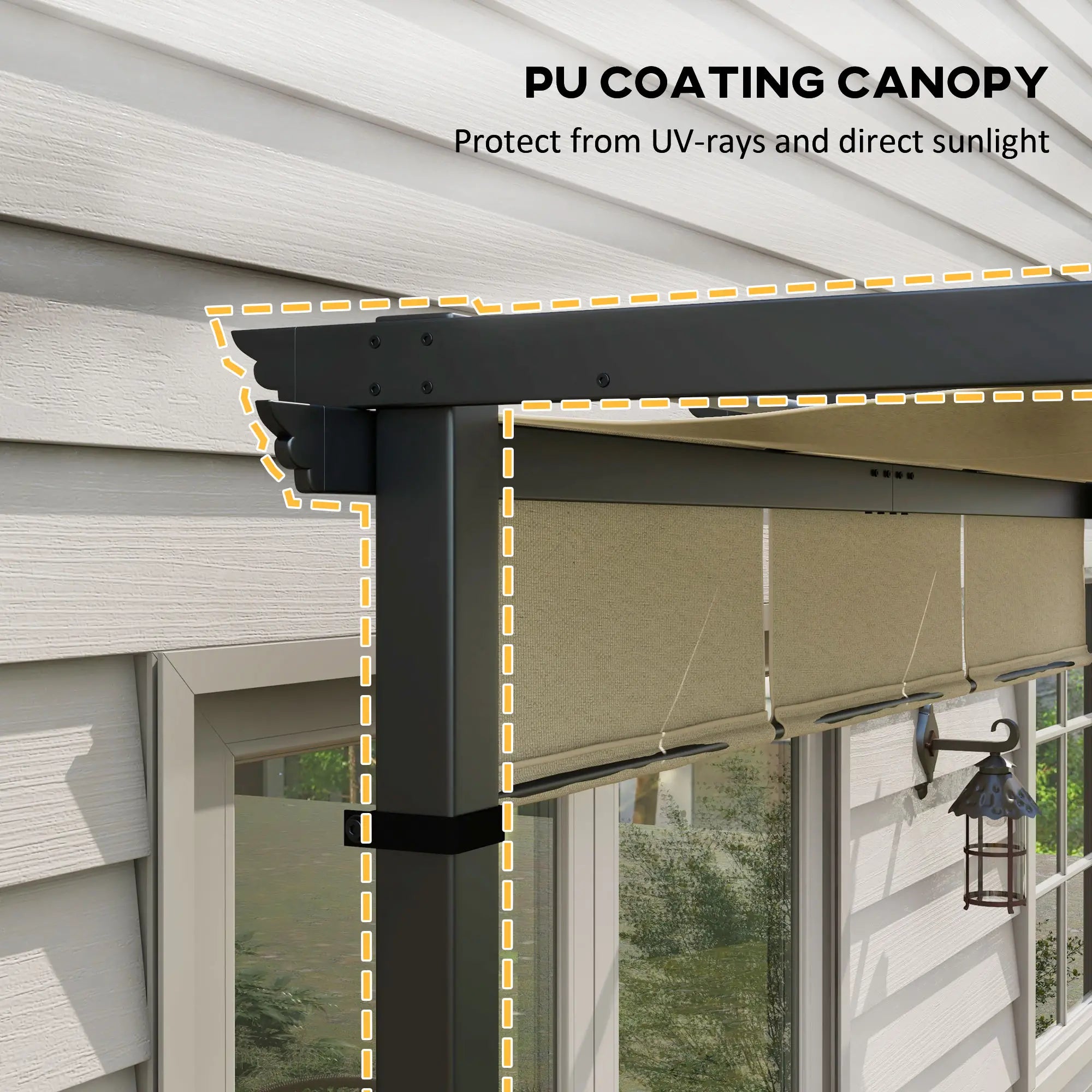 10' x 10' Metal Pergola, Retractable Canopy, Garden, Patio, Backyard Pergolas at Gallery Canada