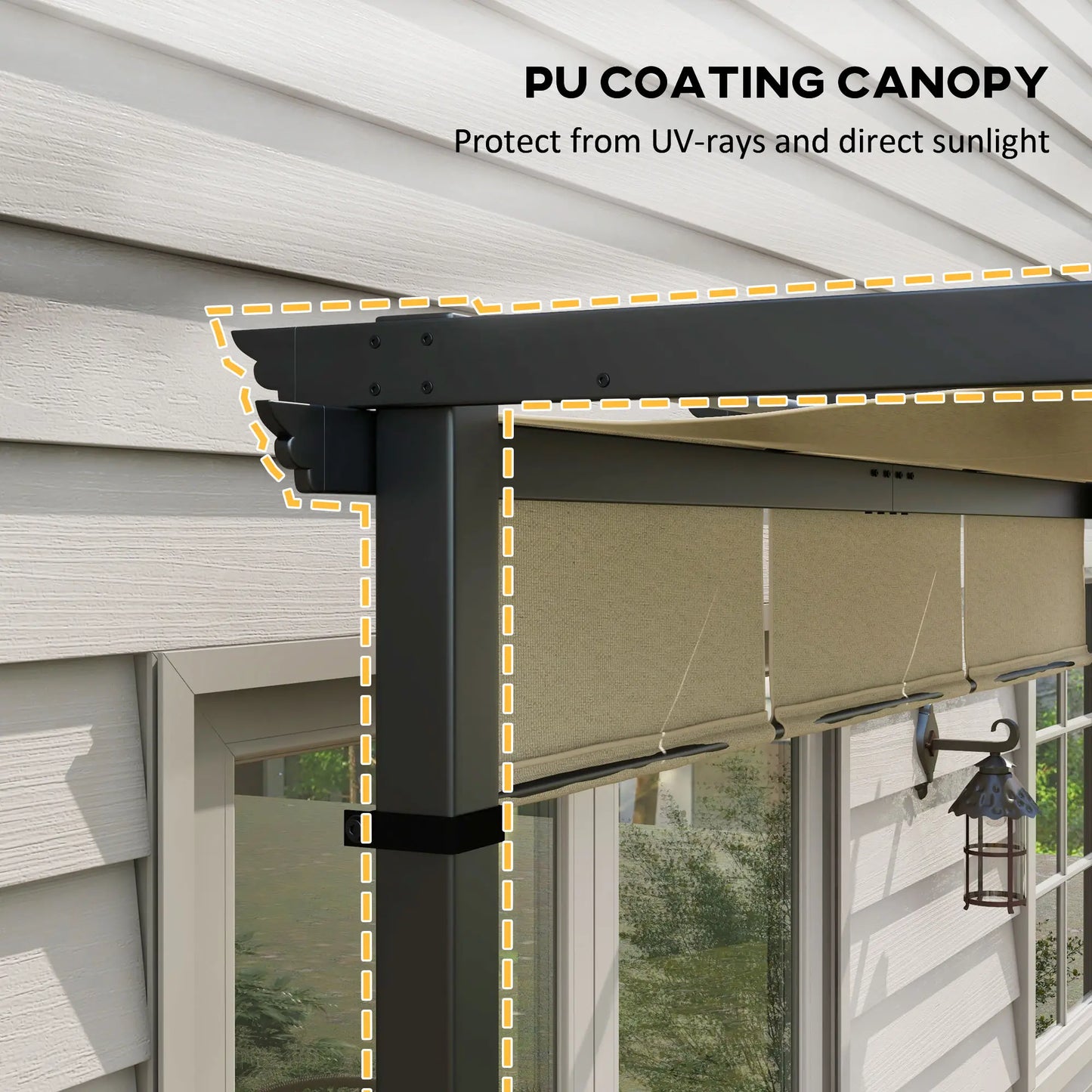 10' x 10' Metal Pergola, Retractable Canopy, Garden, Patio, Backyard Pergolas at Gallery Canada