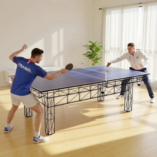 9 pieds Table de Ping Pong Pliante, Conversion de Table de Billard, Bleu