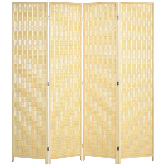Woven Bamboo Room Divider, 4 Panel, 71"x71"x0.6", Natural Room Dividers Natural at Gallery Canada