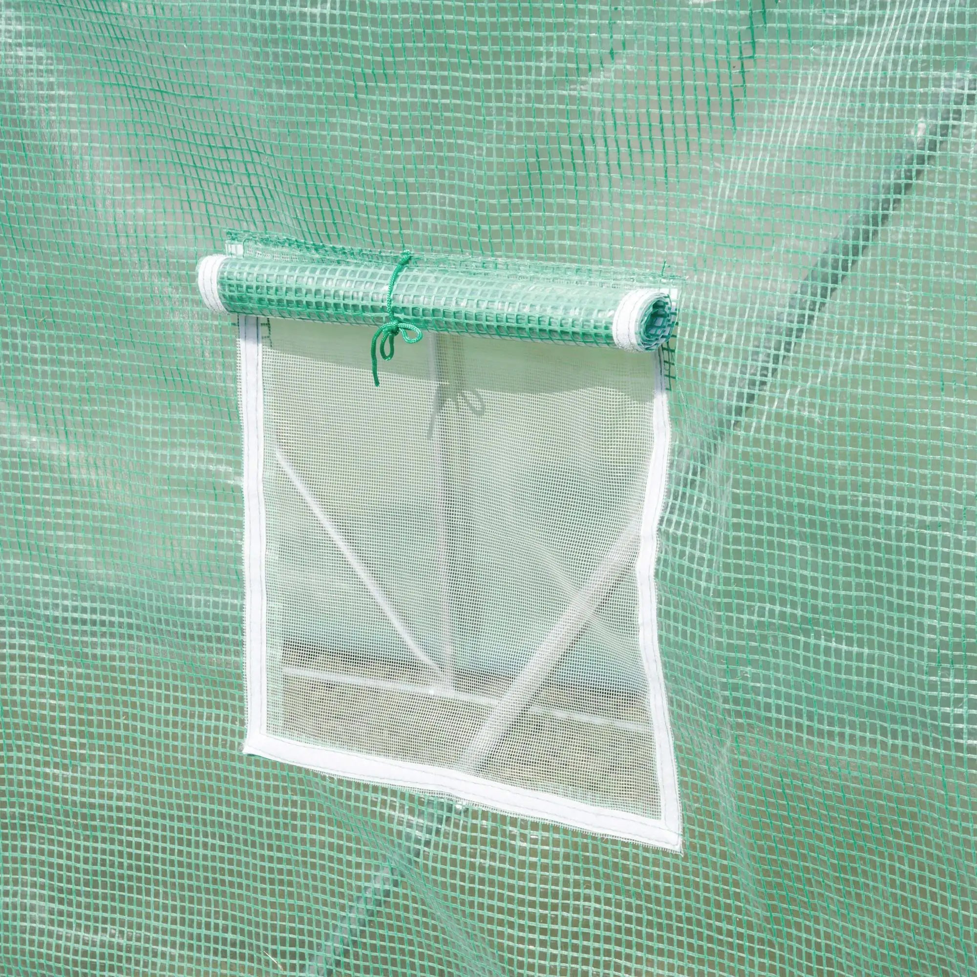 Walk-In Tunnel Greenhouse, 19x10x6.6ft, Zipped Door, 8 Mesh Windows, Green Tunnel Greenhouses at Gallery Canada