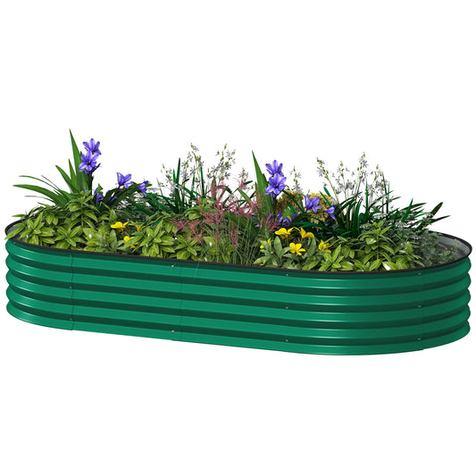 6' x 3' x 1' Galvanized Raised Garden Bed, Green Outdoor Planter Box, Green Galvanized Planter Boxes Green at Gallery Canada