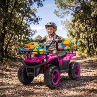 12V Quad ATV pour enfants, Quad électrique à conduire, Double moteurs, Rose