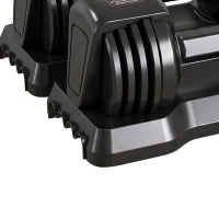 Ensemble de 2 haltères réglables, 5-25 lbs, cadran rapide 5-en-1, prise antidérapante