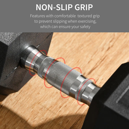 35lbs Rubber Hex Dumbbells, Hand Weight, Fitness Training, Black Dumbbells & Barbells at Gallery Canada