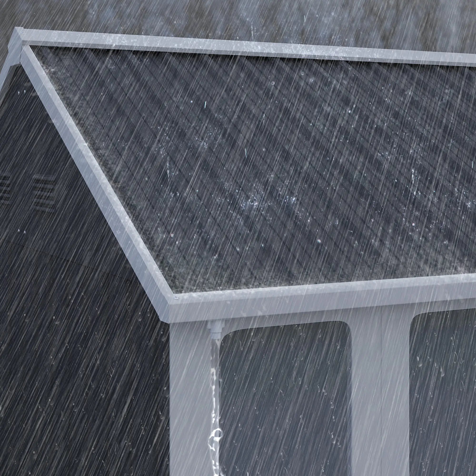 12' x 5.5' Metal Garden Shed, Outdoor Storage, Lockable Door, Dark Grey Sheds at Gallery Canada