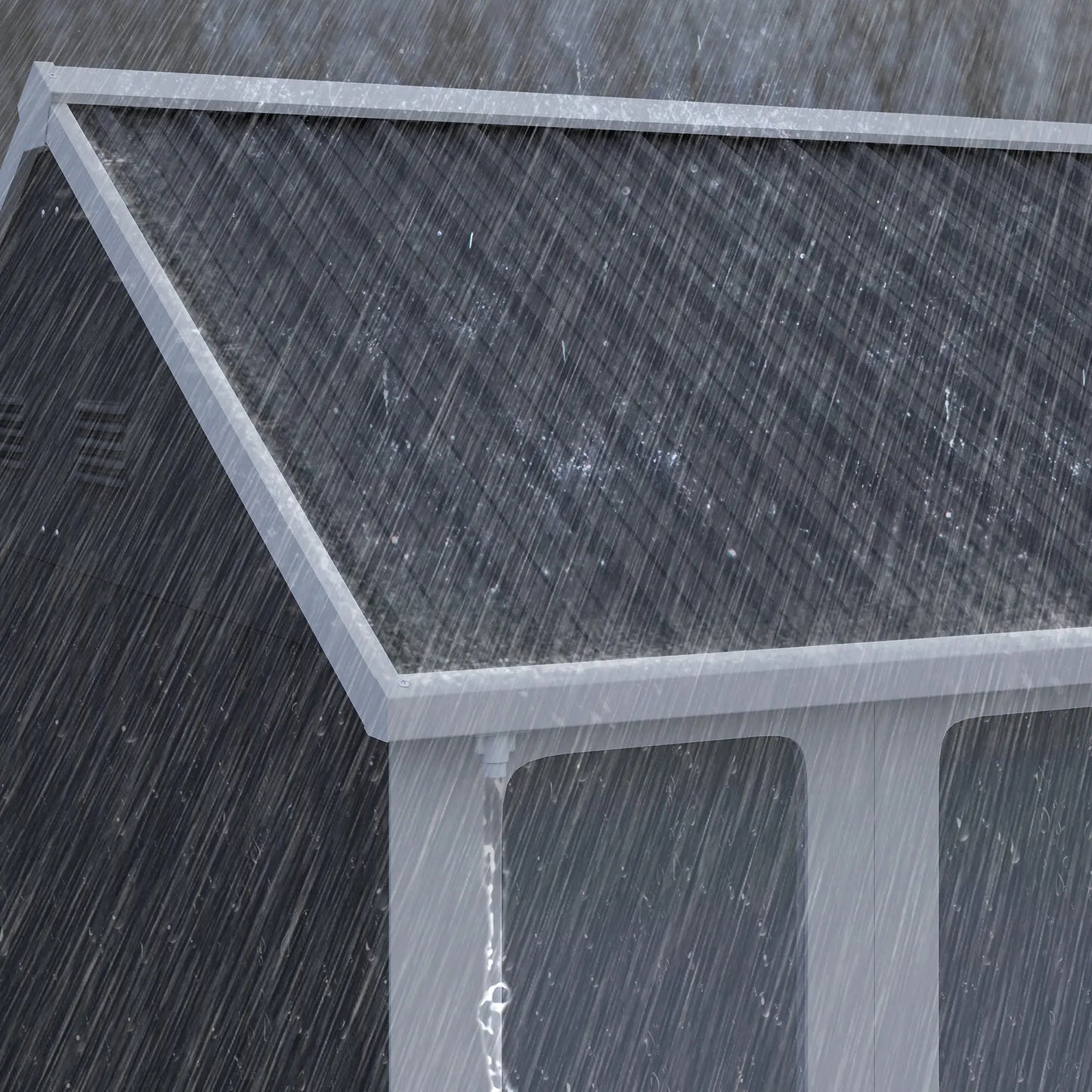 12' x 5.5' Metal Garden Shed, Outdoor Storage, Lockable Door, Dark Grey Sheds at Gallery Canada