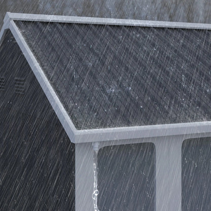 12' x 5.5' Metal Garden Shed, Outdoor Storage, Lockable Door, Dark Grey Sheds at Gallery Canada