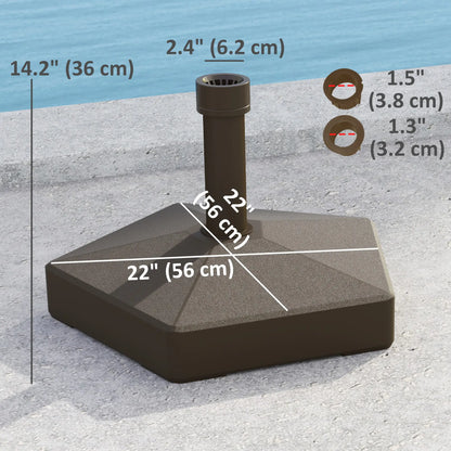 Heavy Duty Outdoor Umbrella Stand Base, Brown Umbrella Bases at Gallery Canada