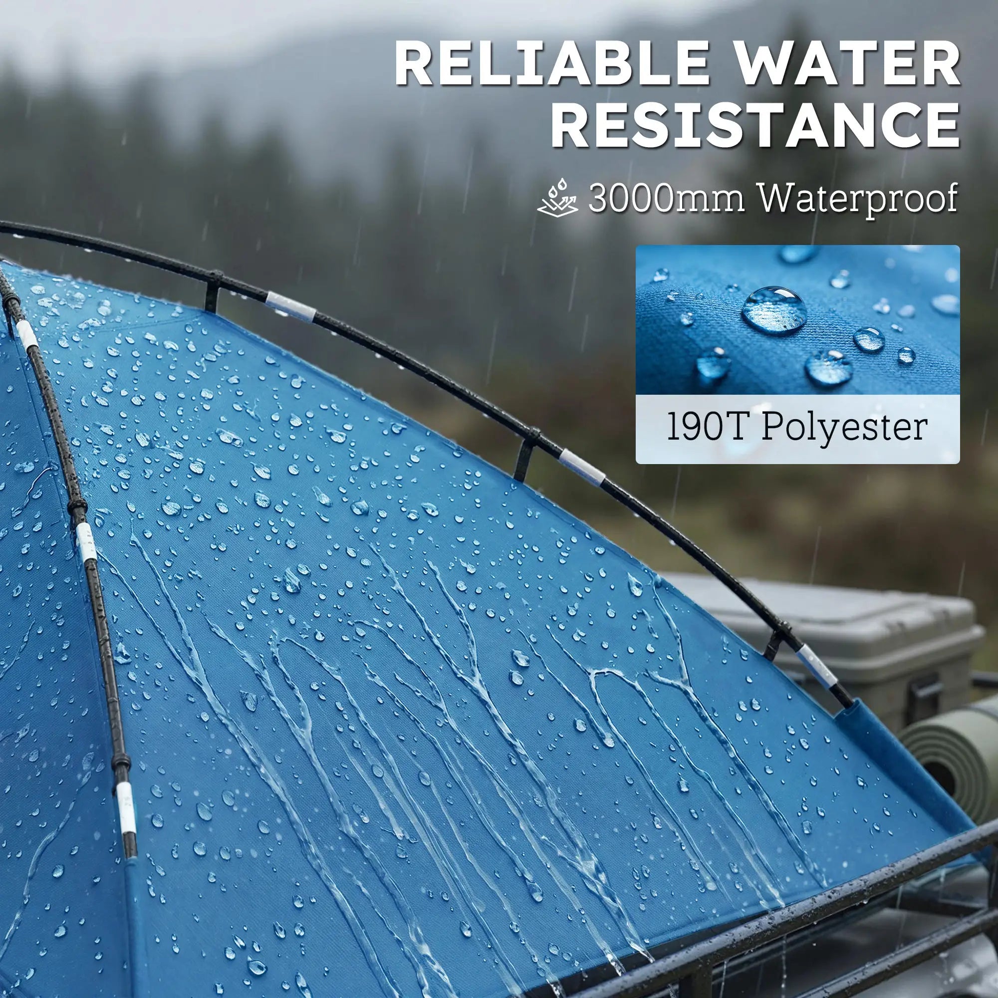 SUV Car Awning Camping Tent, 3000mm Waterproof, Light Blue Camping Tents at Gallery Canada