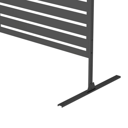 Decorative Outdoor Privacy Panel, Freestanding Metal Divider, Black Side Awnings at Gallery Canada