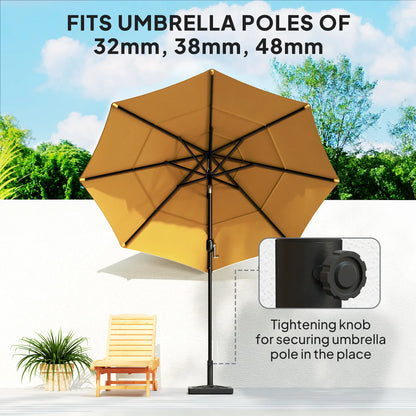 Umbrella Base, 33lbs HDPE Outdoor Stand with Cut-Out Design Umbrella Bases at Gallery Canada
