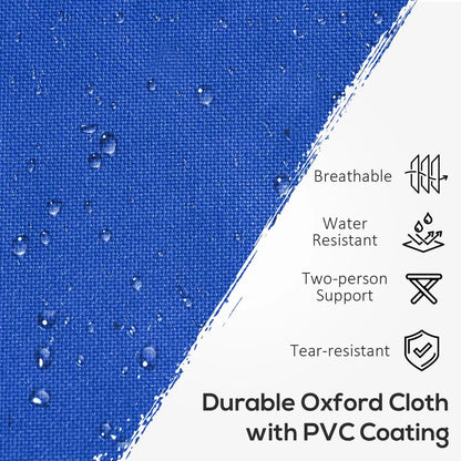 Folding Camping Cot for Adults, with Carry Bag, Side Pocket, Navy Blue Camping Cots at Gallery Canada