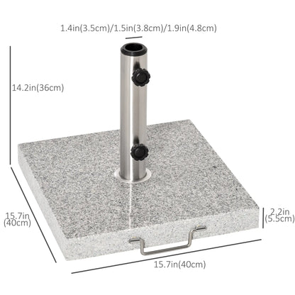 16.5" Marble Umbrella Stand, Heavy Holder Base With Wheels, Grey Umbrella Bases at Gallery Canada