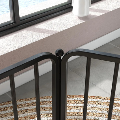 Outdoor Dog Fence, 6 Panels 31.5" Height, Steel Pet Exercise Pen, Small Medium Dogs Houses, Kennels & Pens at Gallery Canada