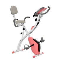 3 in 1 Folding Exercise Bike, Foldable Stationary Bike with 8-Level Magnetic Resistance, Adjustable Seat, Pink Exercise & Stationary Bikes at Gallery Canada