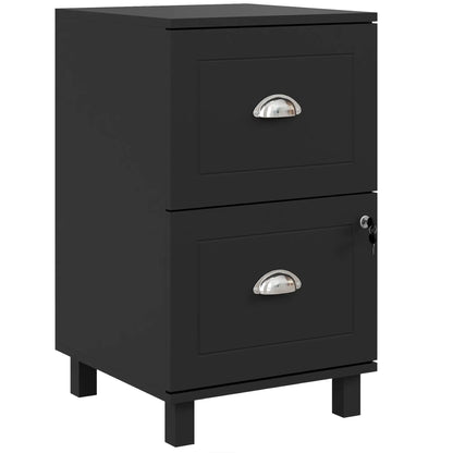 2-Drawer Small Filing Cabinet, Lockable, Adjustable Hanging Bars, Black Office Cabinets & Cupboards Black at Gallery Canada
