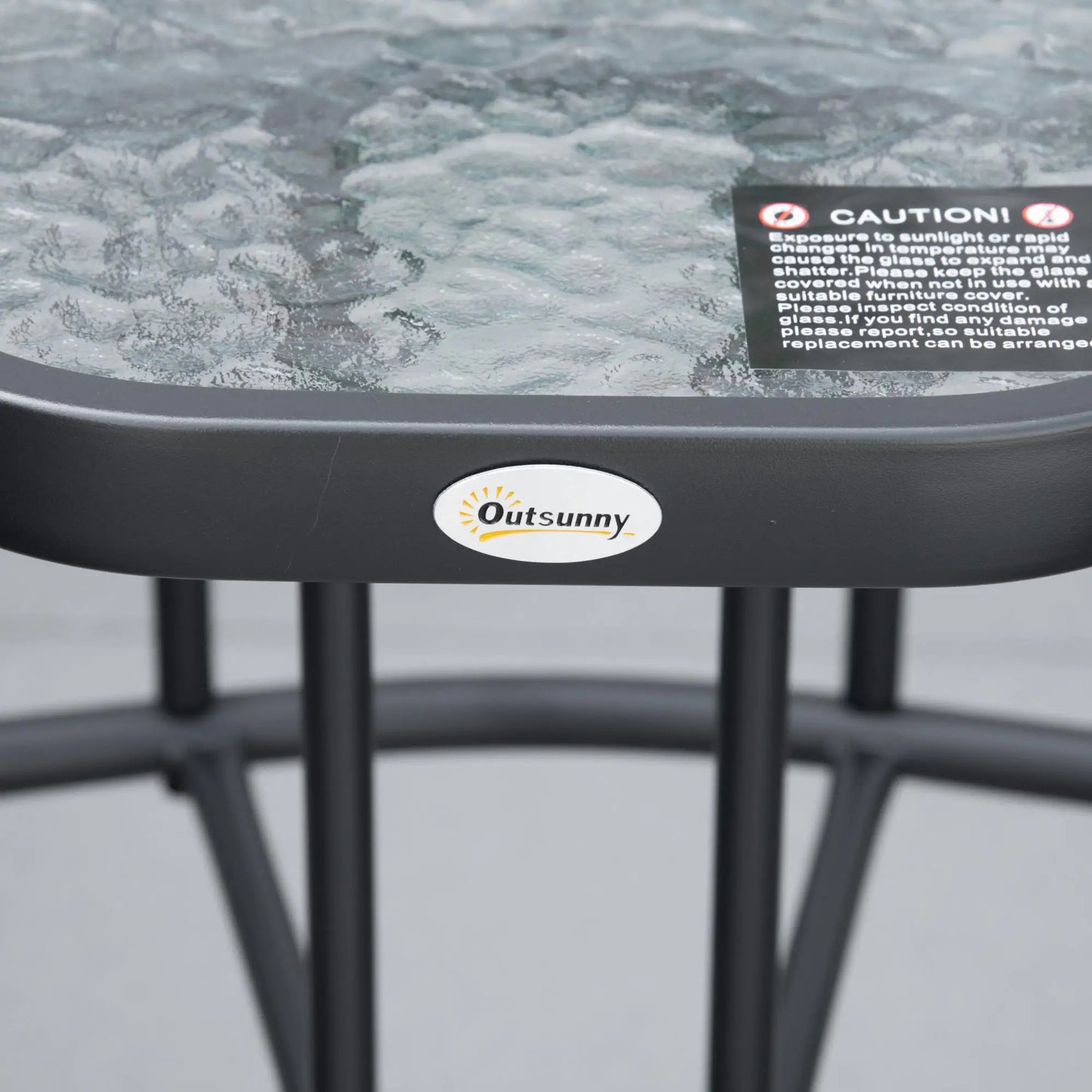 Double Glider Chair with Glass Table, Outdoor High Back, Black Outdoor Gliders at Gallery Canada