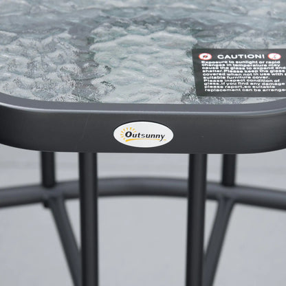 Double Glider Chair with Glass Table, Outdoor High Back, Black Outdoor Gliders at Gallery Canada