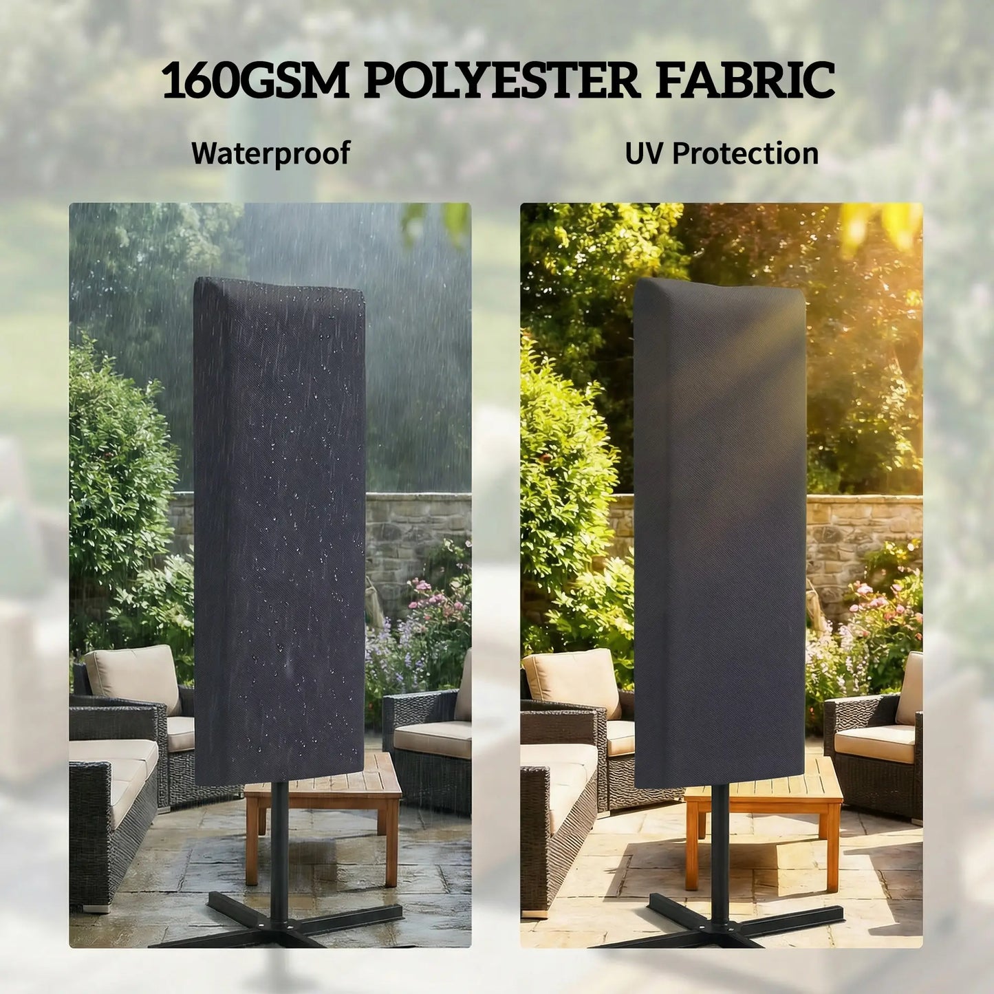 Garden Parasol Cover, Outdoor Cantilever Umbrella Cover, Dark Grey Umbrella Covers at Gallery Canada