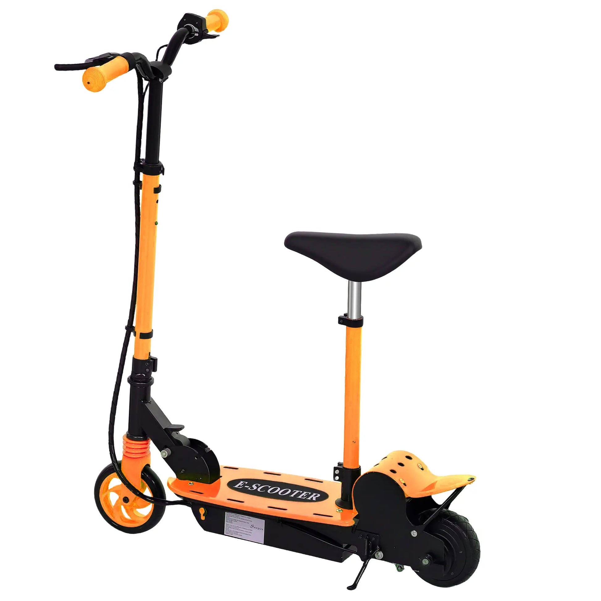 Foldable Electric Scooter for Kids, Seat, 2 Heights, 6km Range, 12km/h, Orange Scooters Orange at Gallery Canada