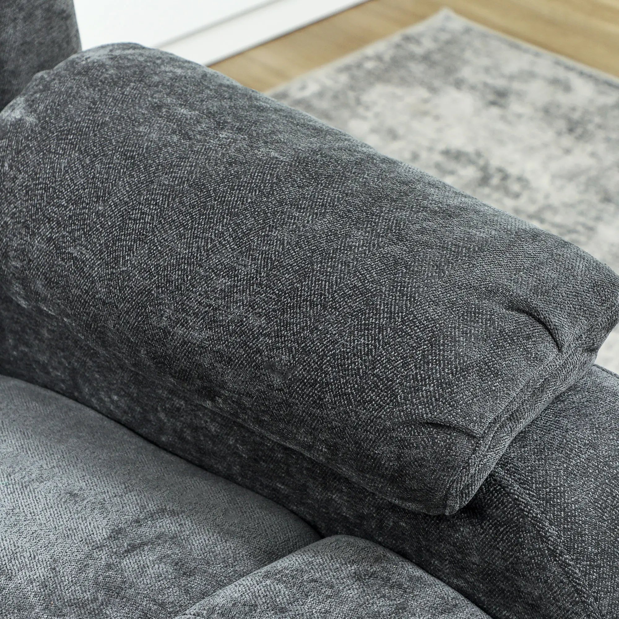 Power Recliner Chair, Quiet Brushless Motor, Remote, Dark Grey Single Sofas at Gallery Canada