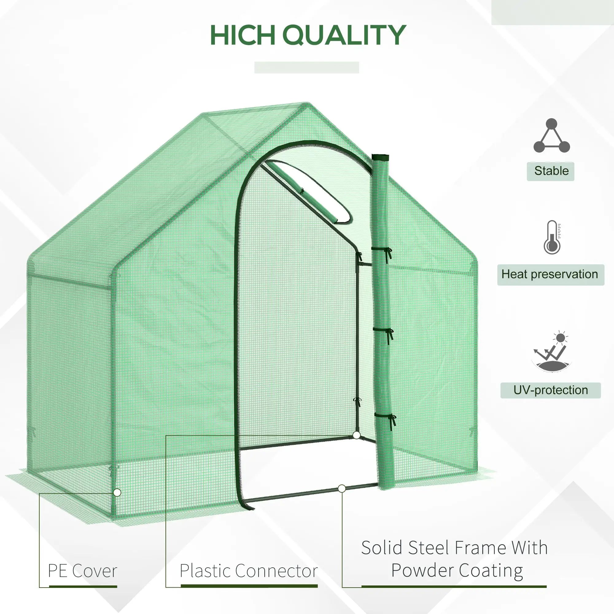 6 x 3.3 x 5.5ft Walk-in Greenhouse, Portable Mini for Plants, Steel Frame, PE Cover Walk In Greenhouses at Gallery Canada