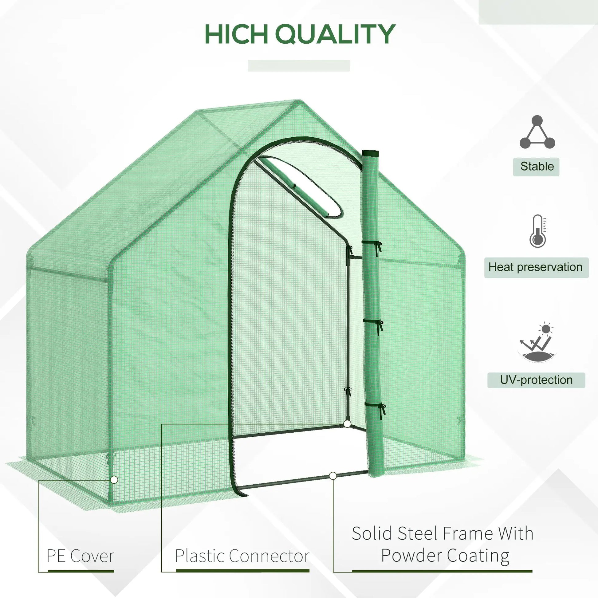 6 x 3.3 x 5.5ft Walk-in Greenhouse, Portable Mini for Plants, Steel Frame, PE Cover Walk In Greenhouses at Gallery Canada