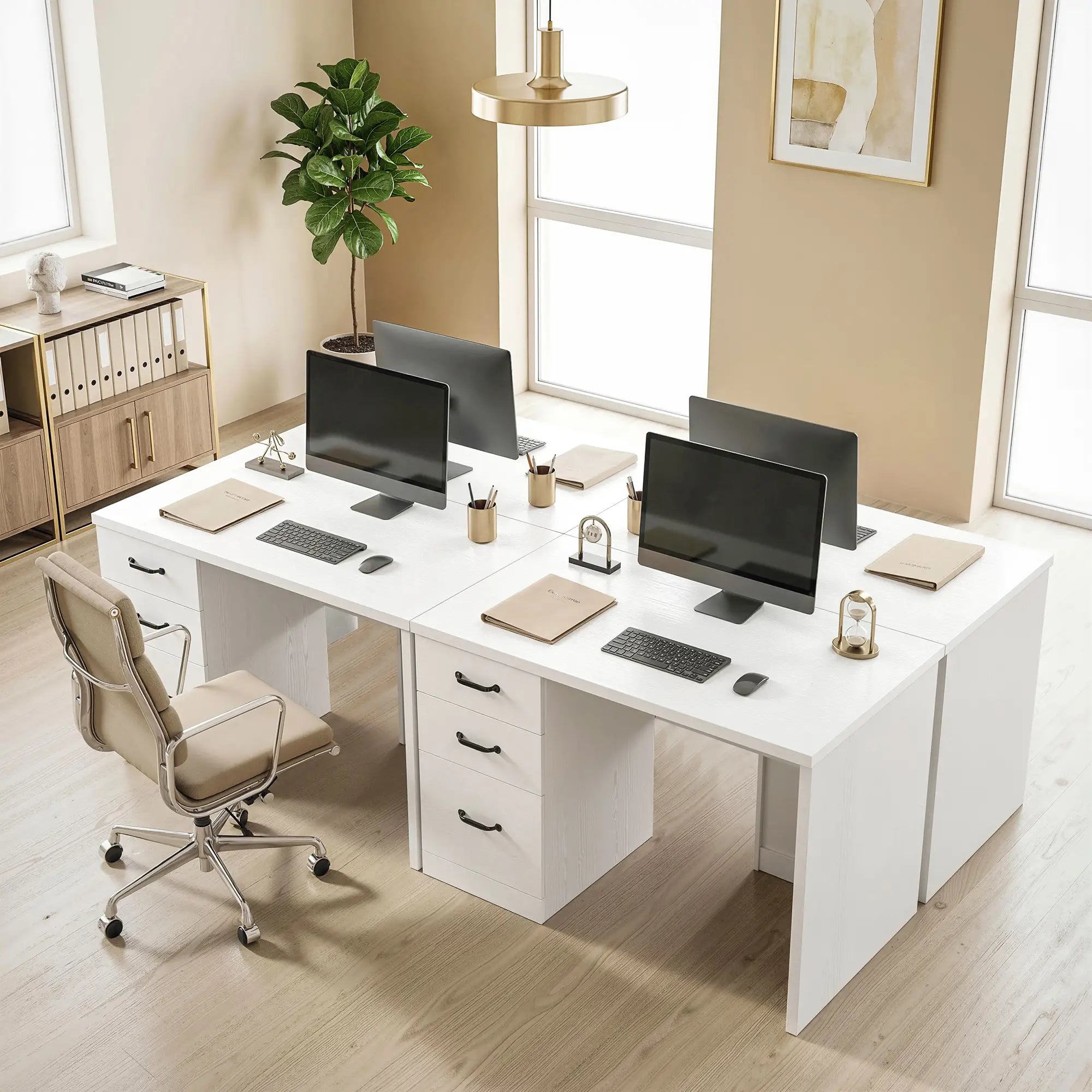 Computer Desk With 3 Drawers, 47
