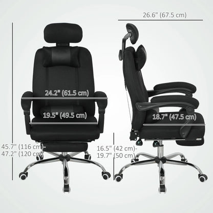 Ergonomic Executive High Back Office Chair, Footrest, Lumbar Support, Black Executive & Manager Chairs at Gallery Canada