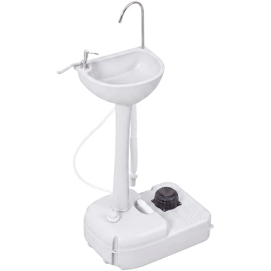 Portable Camping Sink, 17L Water Tank, Soap Dispenser, Towel Holder Camping Sinks Light Grey at Gallery Canada