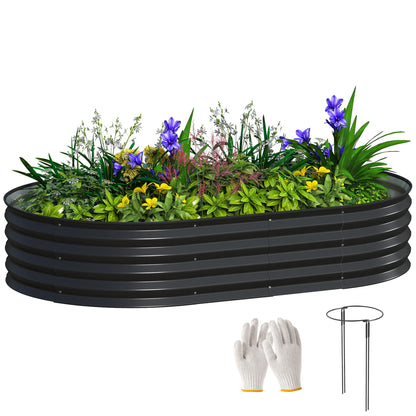 5' x 3' x 1' Large Outdoor Planter Box, Galvanized Raised Garden Bed, Black Galvanized Planter Boxes at Gallery Canada