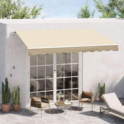 10' x 8' Retractable Awning, Sun Shade Canopy, Aluminum Frame, UV Protection, Beige Deck Awnings at Gallery Canada