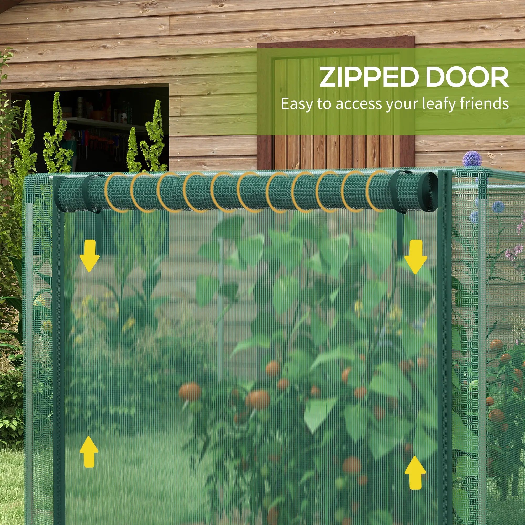 Galvanized Steel Crop Cage, Plant Protection Tent, 4' x 4', Green Walk In Greenhouses at Gallery Canada