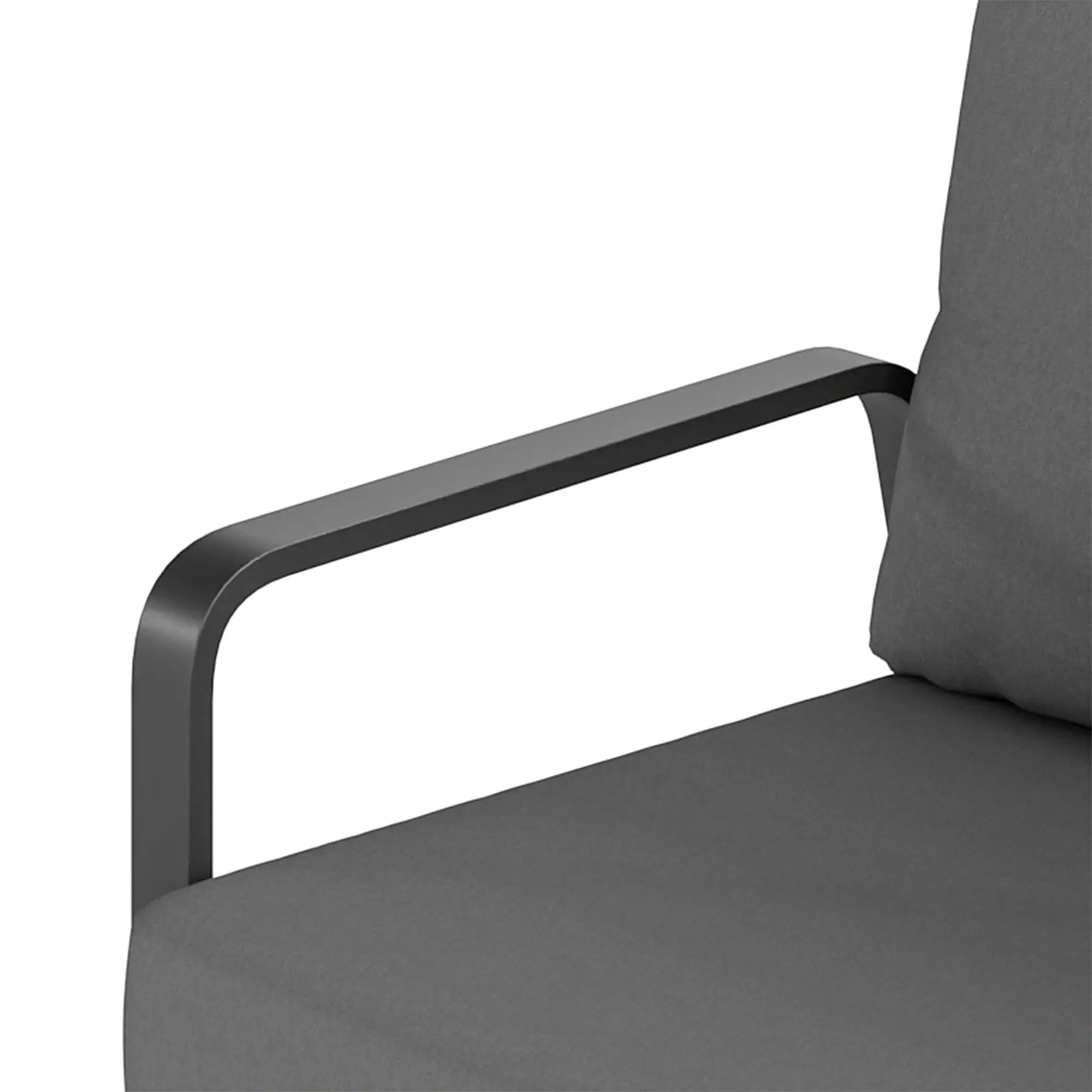 Outdoor Sofa, Thick Cushions, Patio Loveseat, 2 Seater, Black And Light Grey Patio Furniture Sets at Gallery Canada