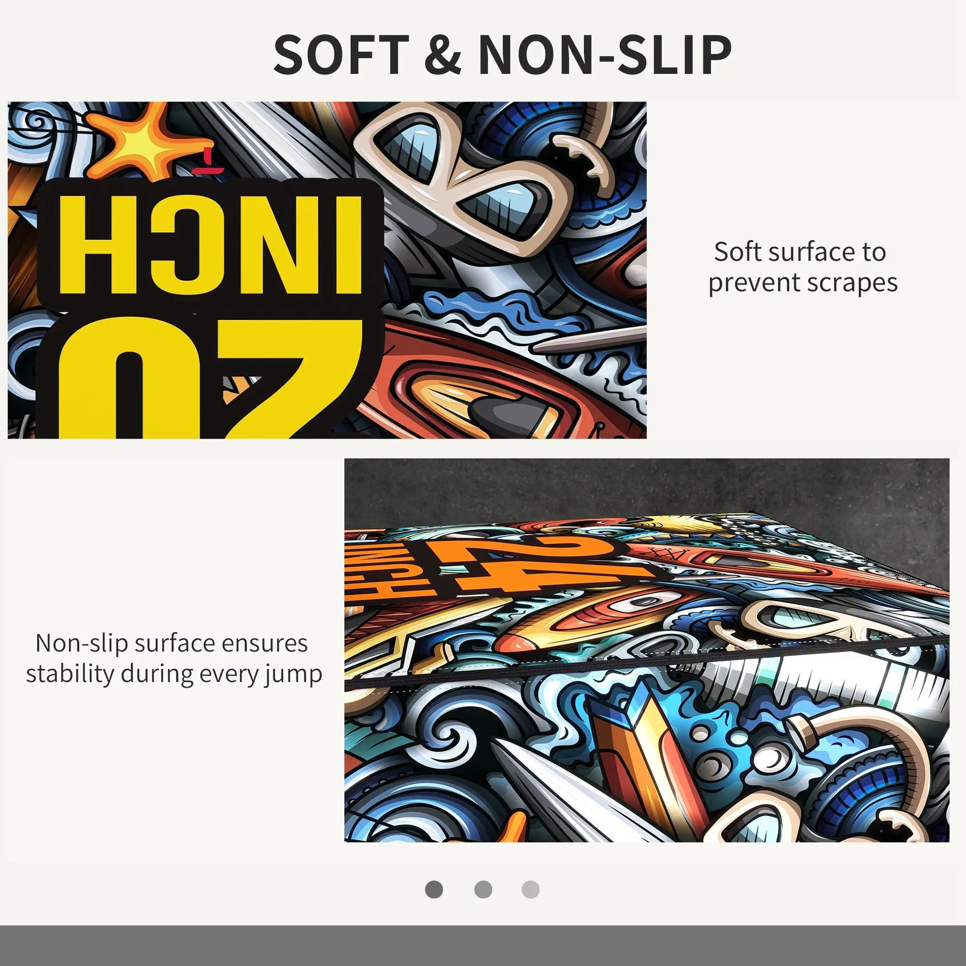 Soft Plyo Box, 3-in-1, Non-Slip Jump Box, 24" x 20" x 16" More-Strength Training Equipment at Gallery Canada