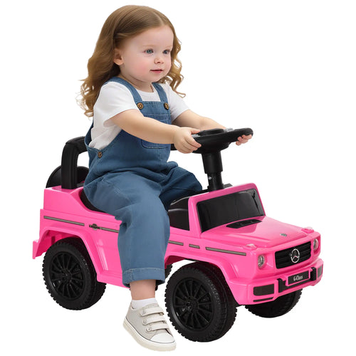 Baby Toddler Push Car, Foot-to-Floor Ride-On Wheel, Pink