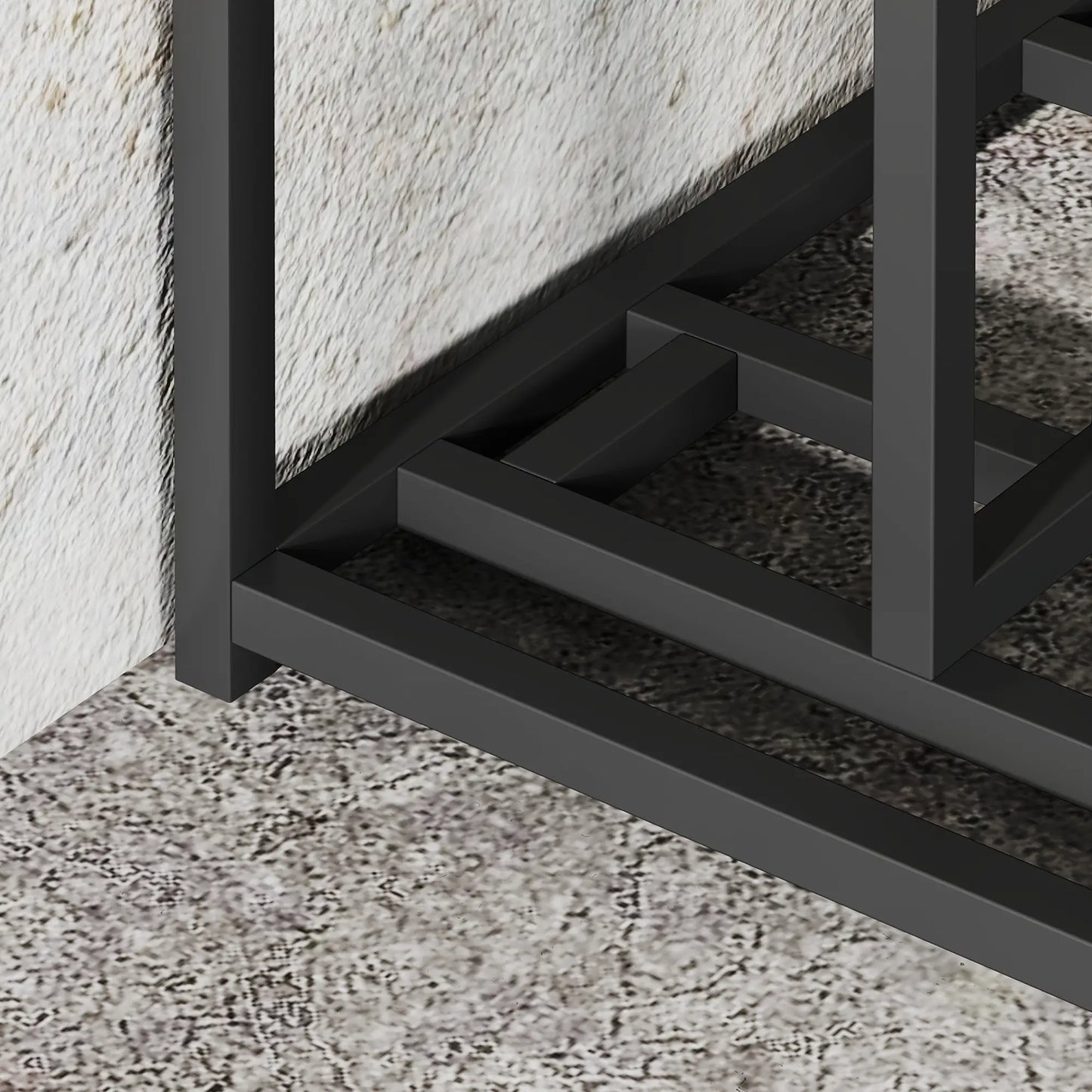 3 Bike Stand, Metal Floor Storage Rack with Basket, Hooks, Black Bike Parking Stands at Gallery Canada