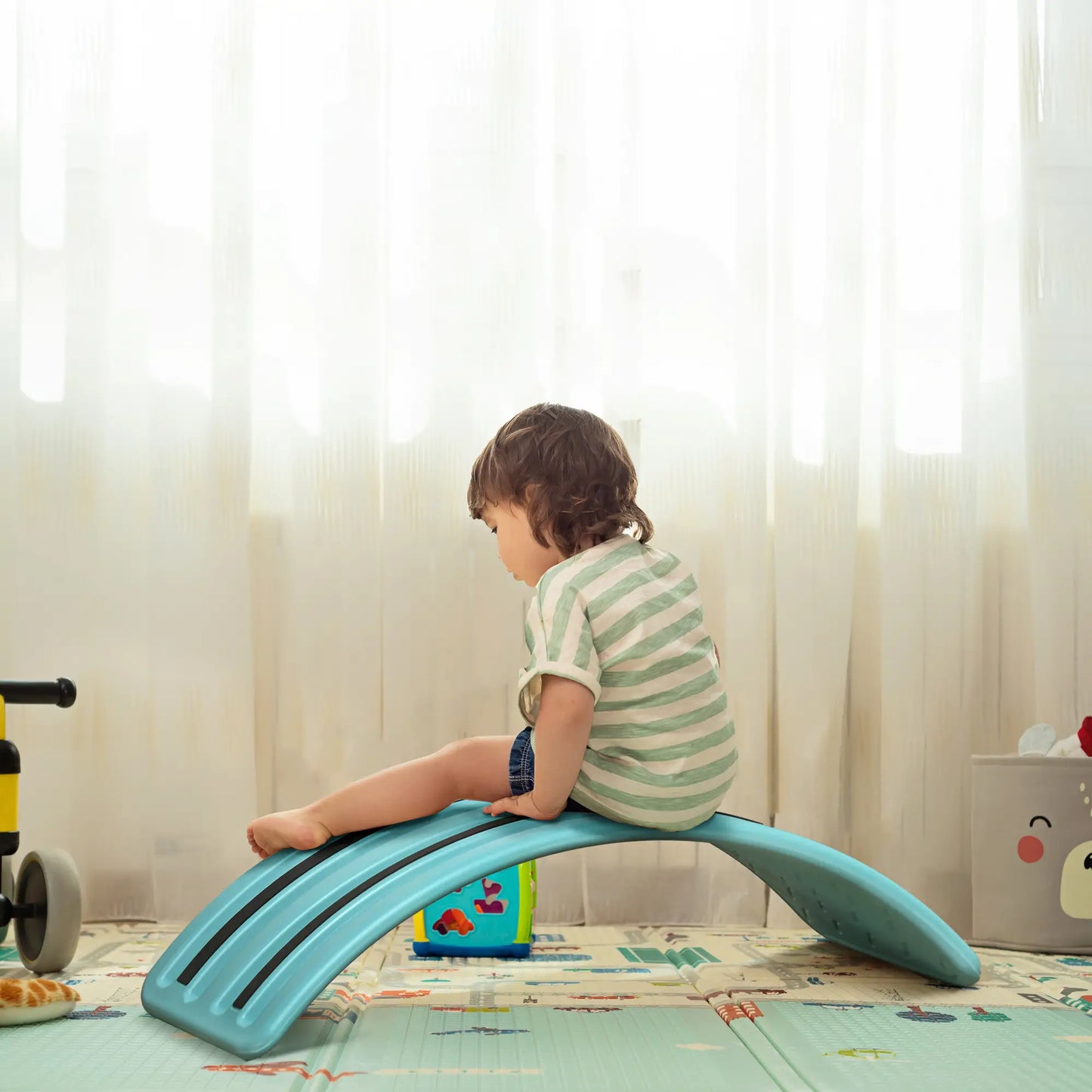 32.3" Balance Board, Kids Wobble Board, Ages 3-6, Blue Baby Gym & Playmats at Gallery Canada