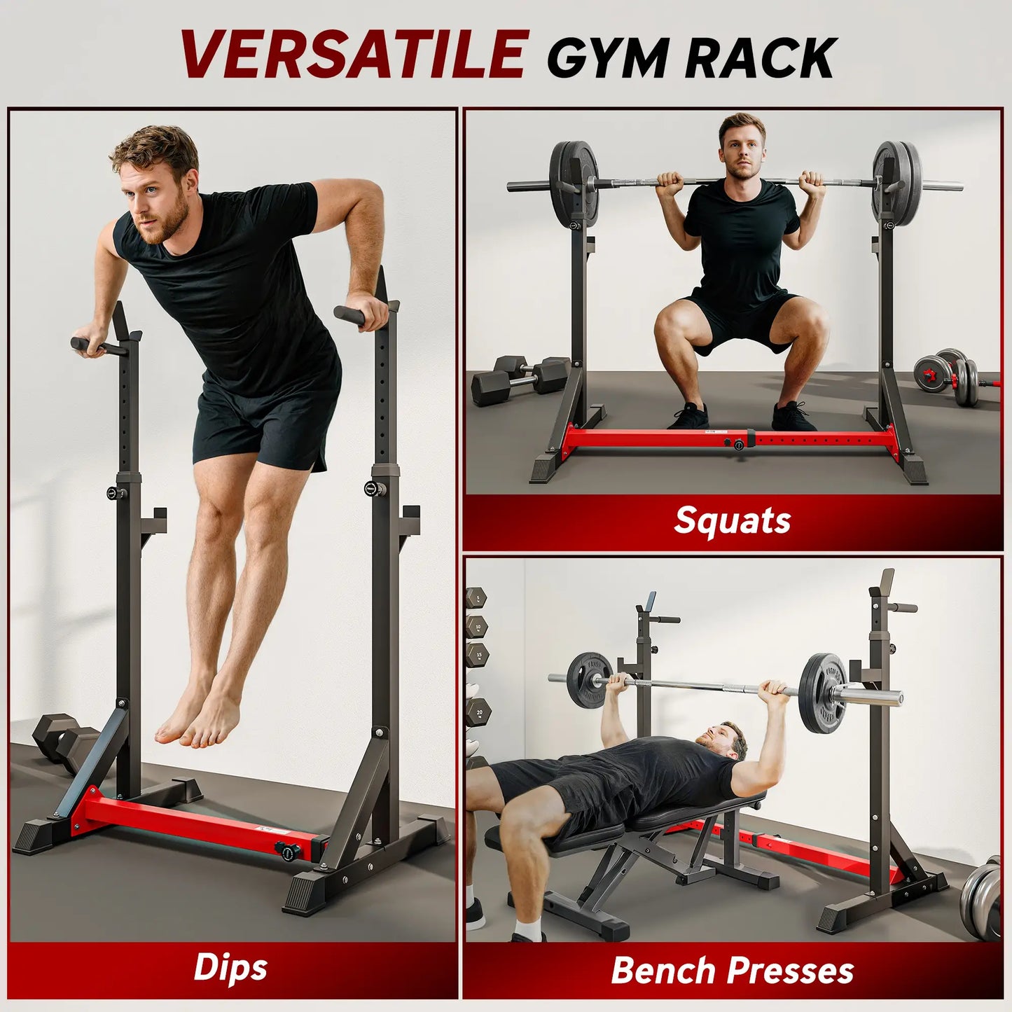 Adjustable Steel Barbell Squat Rack, Bench Press Power Towers at Gallery Canada