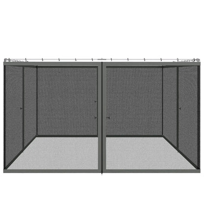 Replacement Mosquito Netting, 10' x 12', Black, Dark Grey Gazebos at Gallery Canada