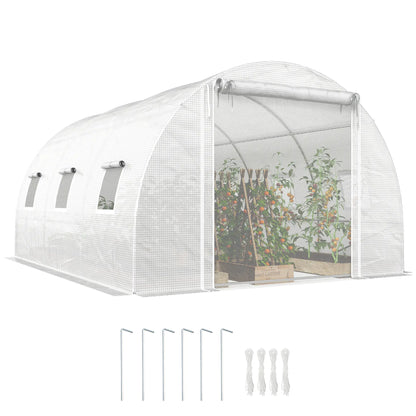 Walk-In Tunnel Greenhouse, 13'x9.8'x6.6', White Tunnel Greenhouses at Gallery Canada