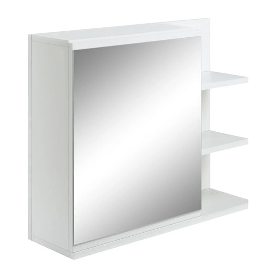 Wall Mounted Bathroom Storage Cabinet with Mirror, 3 Shelves, 2-Tier Cupboard Mirror Medicine Cabinets White at Gallery Canada