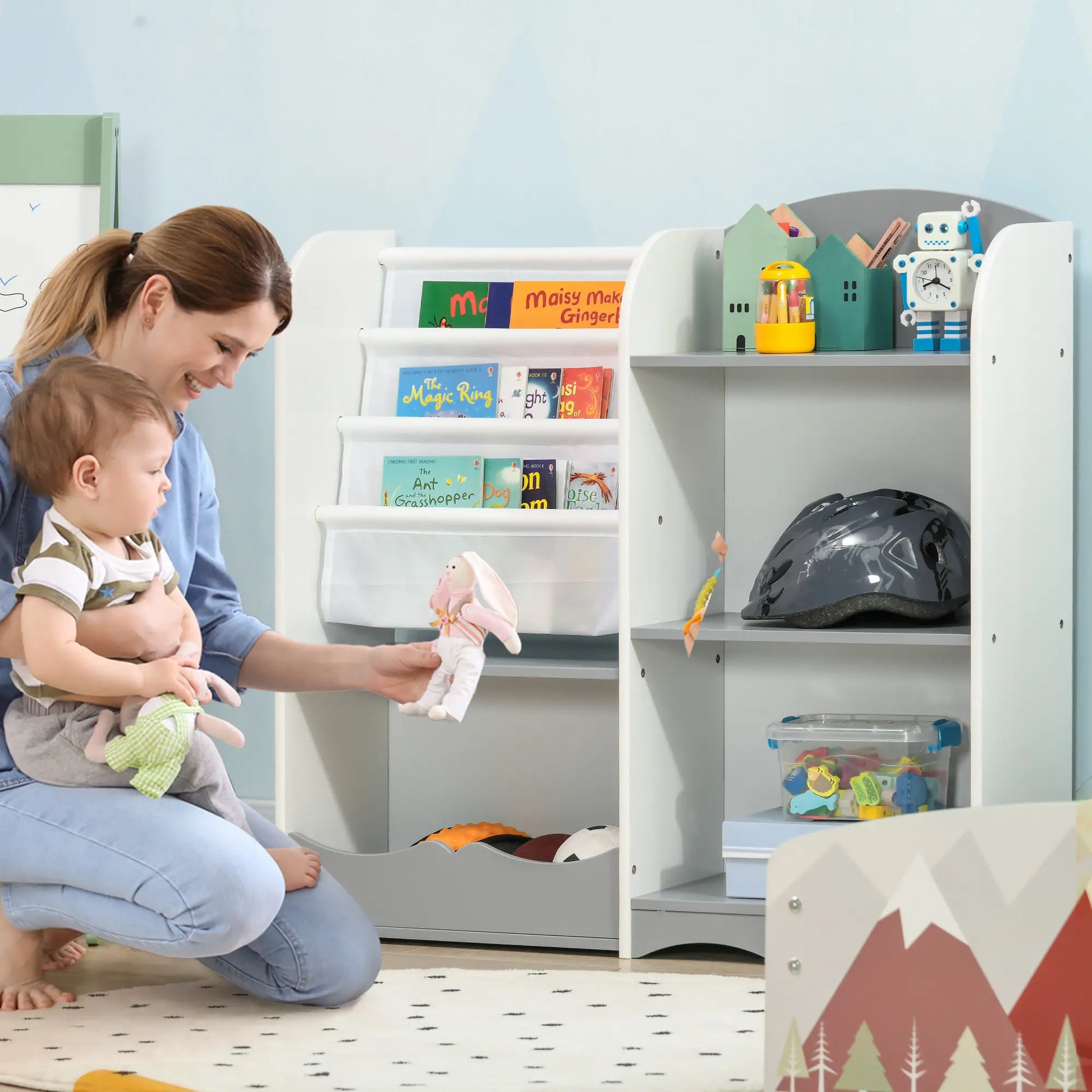 Kids Toy Storage Shelf, Children Bookshelf, Grey Baby & Kids Storage at Gallery Canada