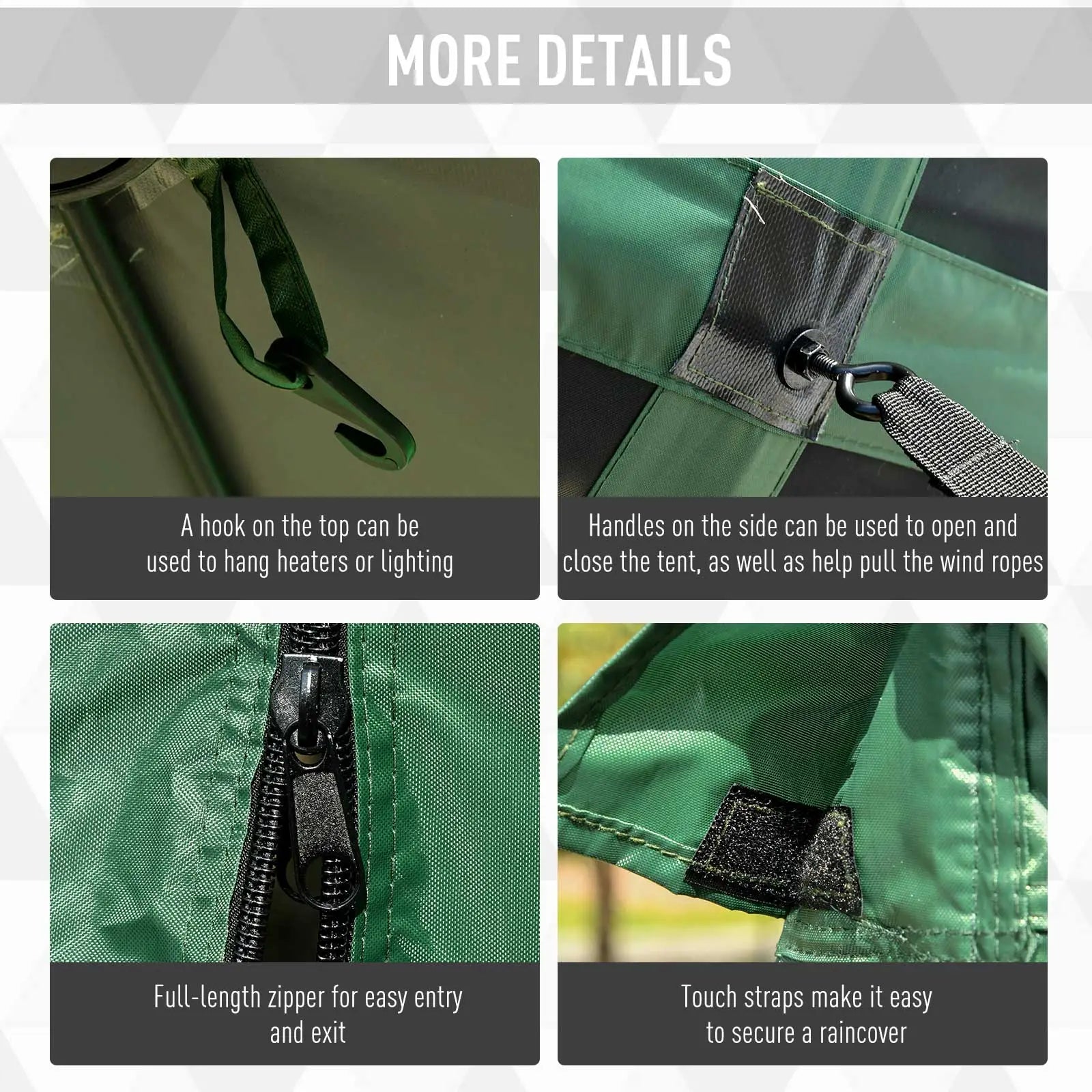 Pop-Up Tent, Foldable, Zippered Door, Ground Stakes, Fits 3-4 People, Green Pop Up Canopies at Gallery Canada