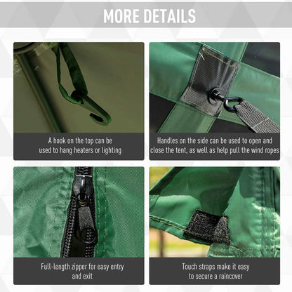 Pop-Up Tent, Foldable, Zippered Door, Ground Stakes, Fits 3-4 People, Green Pop Up Canopies at Gallery Canada