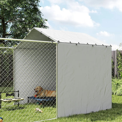 Galvanized Steel Dog Kennel, Waterproof UV-Resistant Cover, 13.1' x 7.5' x 7.5' Houses, Kennels & Pens at Gallery Canada