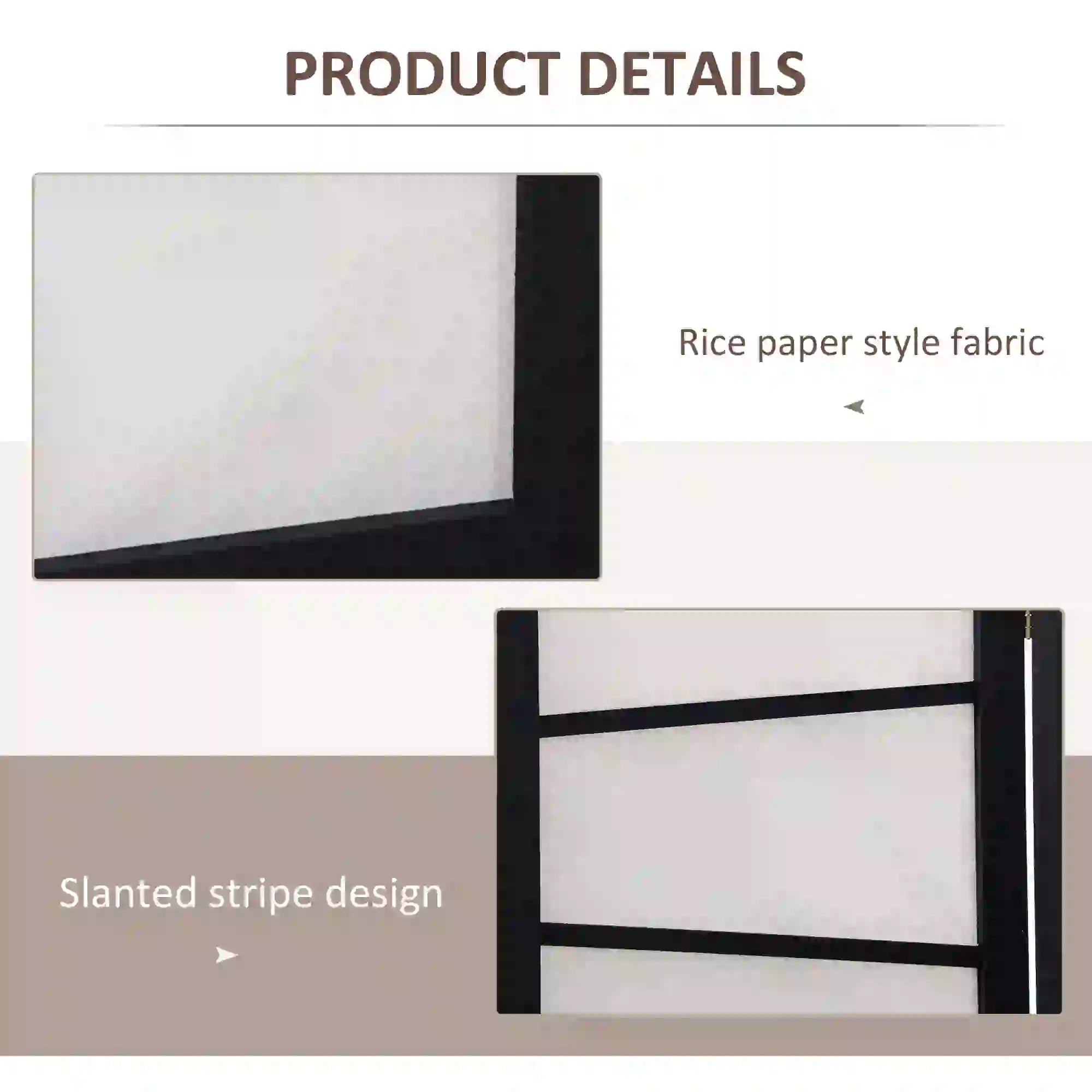 5.6ft Folding Room Divider, 3 Panel Wood Frame, White Room Dividers at Gallery Canada